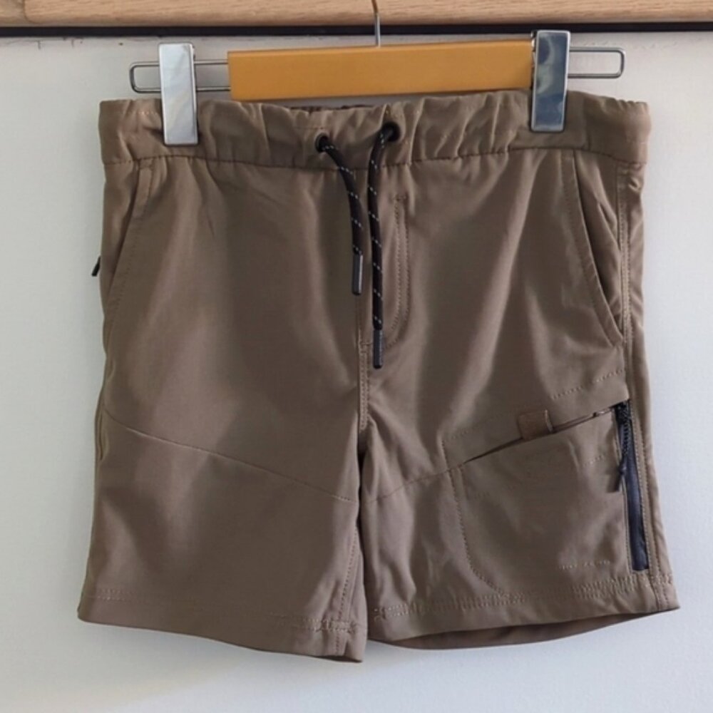 POINT ZERO  | Boy's Greyish/Brown Super Flex Cargo Drawstring Waist Shorts